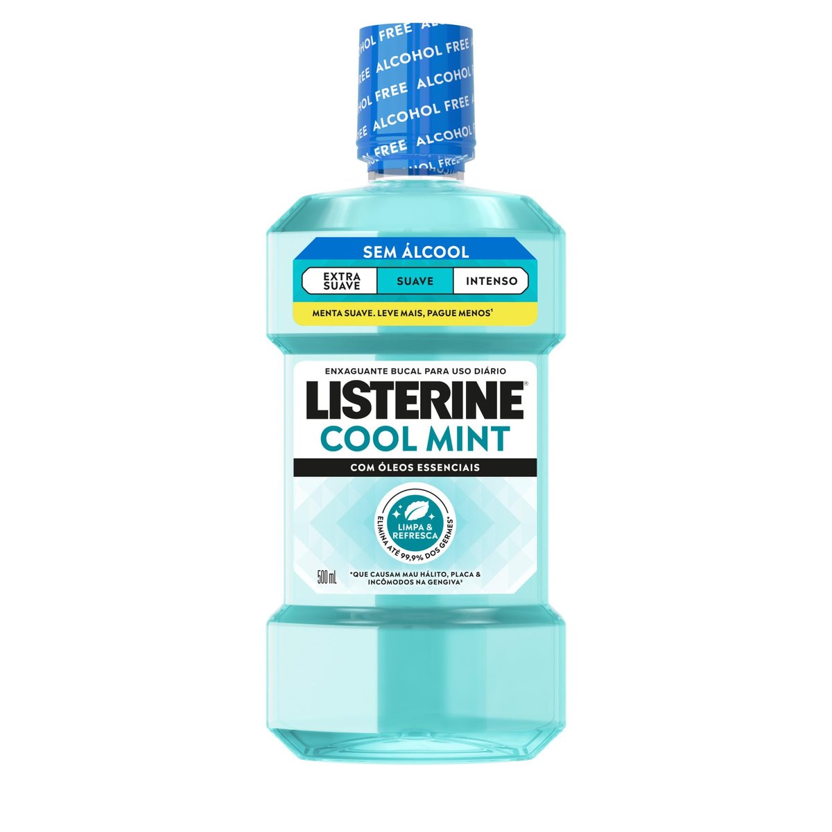 Enxaguante Bucal Listerine Cool Mint, Sem Álcool, 500ml