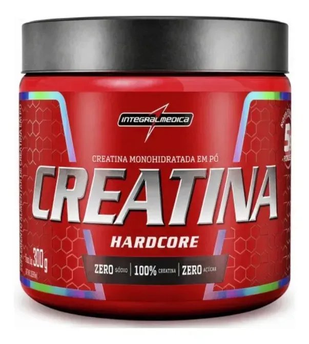 Creatina Integralmédica Hardcore Pote 300g Sem Sabor