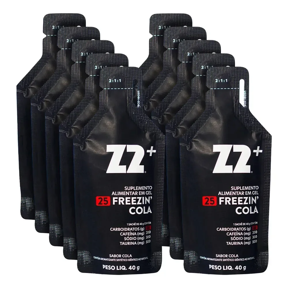 Energy Gel Z2+ Freezin Cola Box 10un Sachê 40g Cafeína