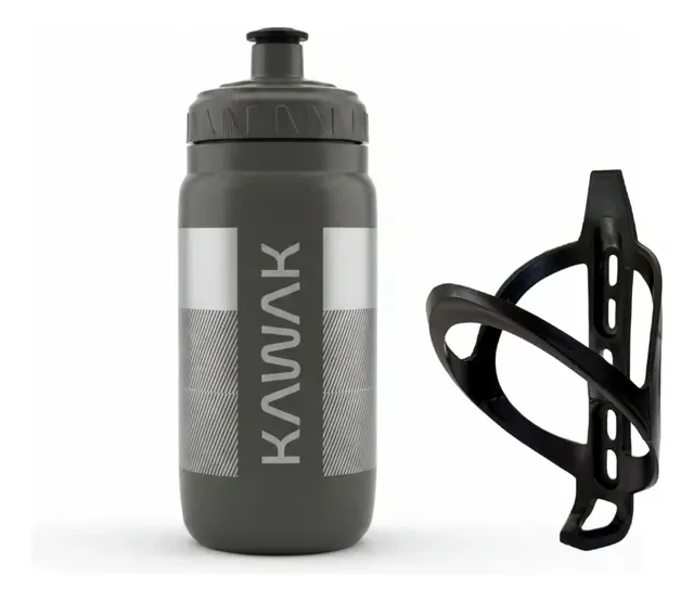Kit Bike Garrafa Squeeze Caramanhola 560ml Com Suporte Top