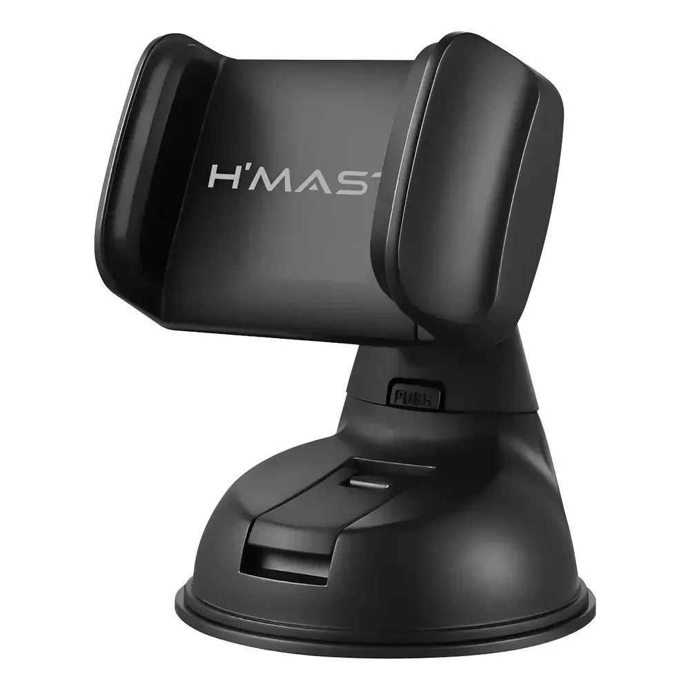 Suporte Veicular para Celular com Ventosa no Painel e Vidro Preto