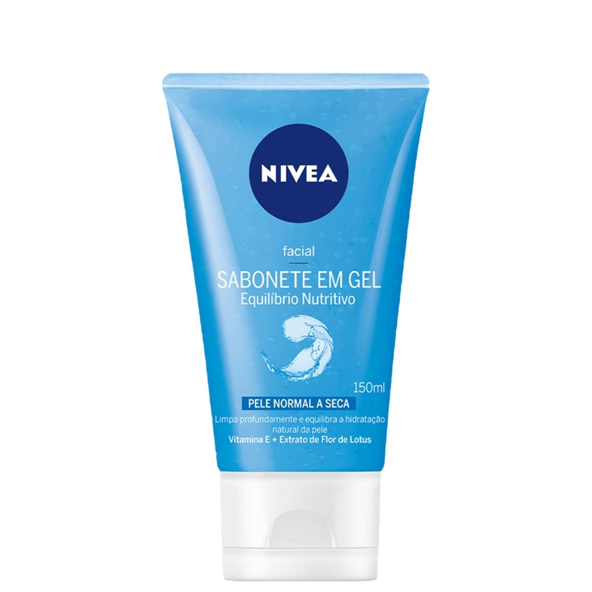 NIVEA Sabonete Facial em Gel Equilíbrio Nutritivo 150g, Limpeza Profunda, Remove Impurezas, Vitamina E, Pele Normal e Seca