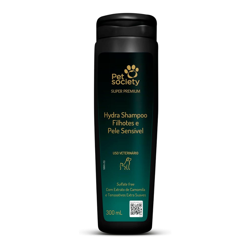 Shampoo Filhotes Cachorro e Gatos Pele Sensível Super Premium Para Cães e Felinos 300 mL Pet Society