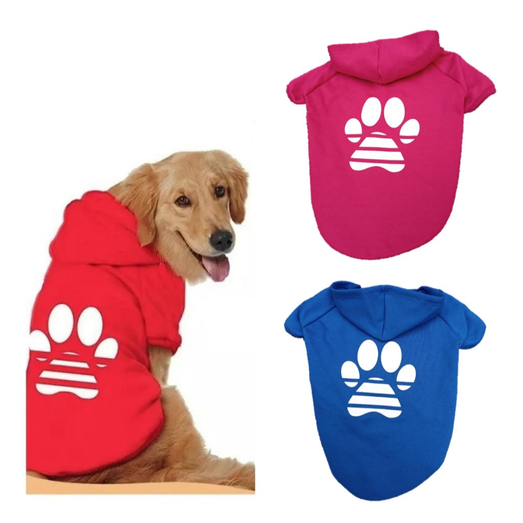 Casaco Moletom Cachorro Roupa de Frio Inverno Blusa Com Capuz Para e Pet Cães Pequeno Médio e Grande