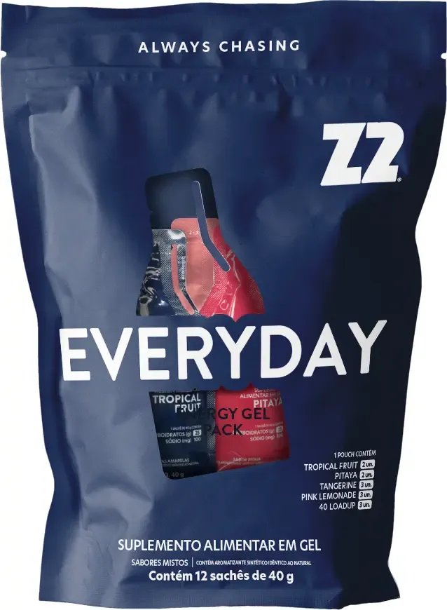 Energy Gel Z2 Everyday Pack 12 Unidades Sortidas Sem Cafeína Everyday