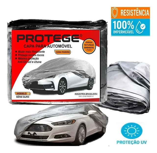 Capa Pra Cobrir Carro Automotiva 100% Impermeável Com  Forro