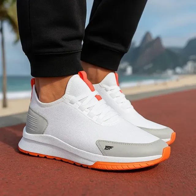 Tênis Branco Masculino Para Academia Esportivo Bf Shoes