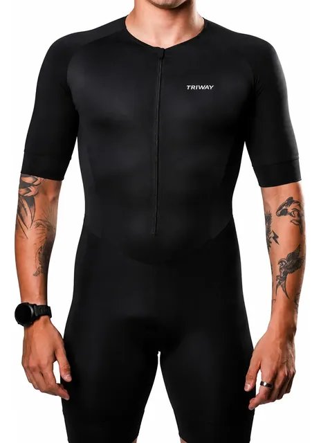 Macaquinho Triathlon Triway Sports Sprint Black - P ao 3G