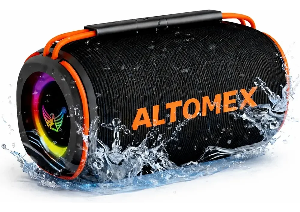 Caixa Caixinha De Som Bluetooth Pendrive Fm Sd Portátil Ipx6 Preto 127/220v