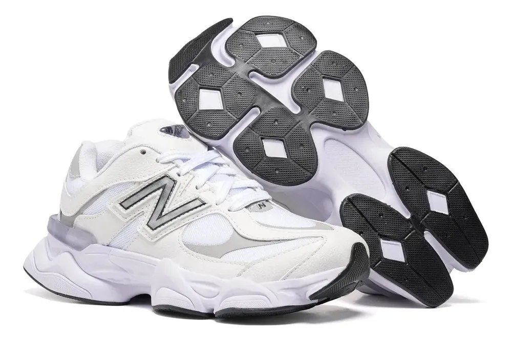 Tênis New Running 9060 Academia Confortavel Promocional Branco 43 Br
