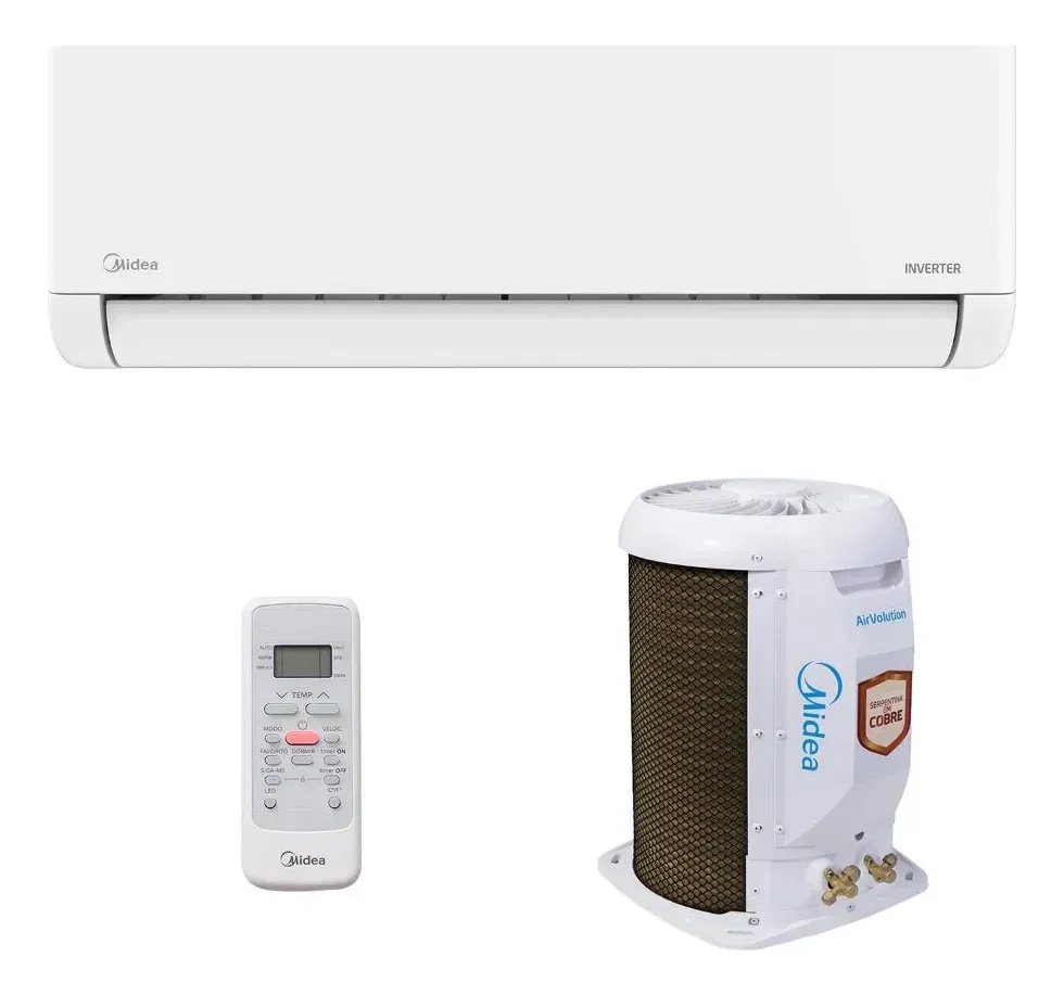 Ar Split Inverter 12000 Midea Airvolution Lite Frio 38TBVCA12M5 42EBVCA12M5
