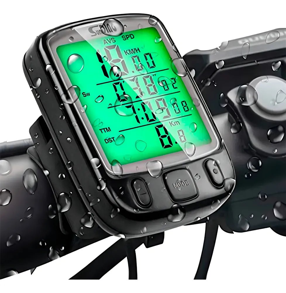 Ciclocomputador Sunding Lt-8546 com Fio e 27 Funções para Bicicleta
