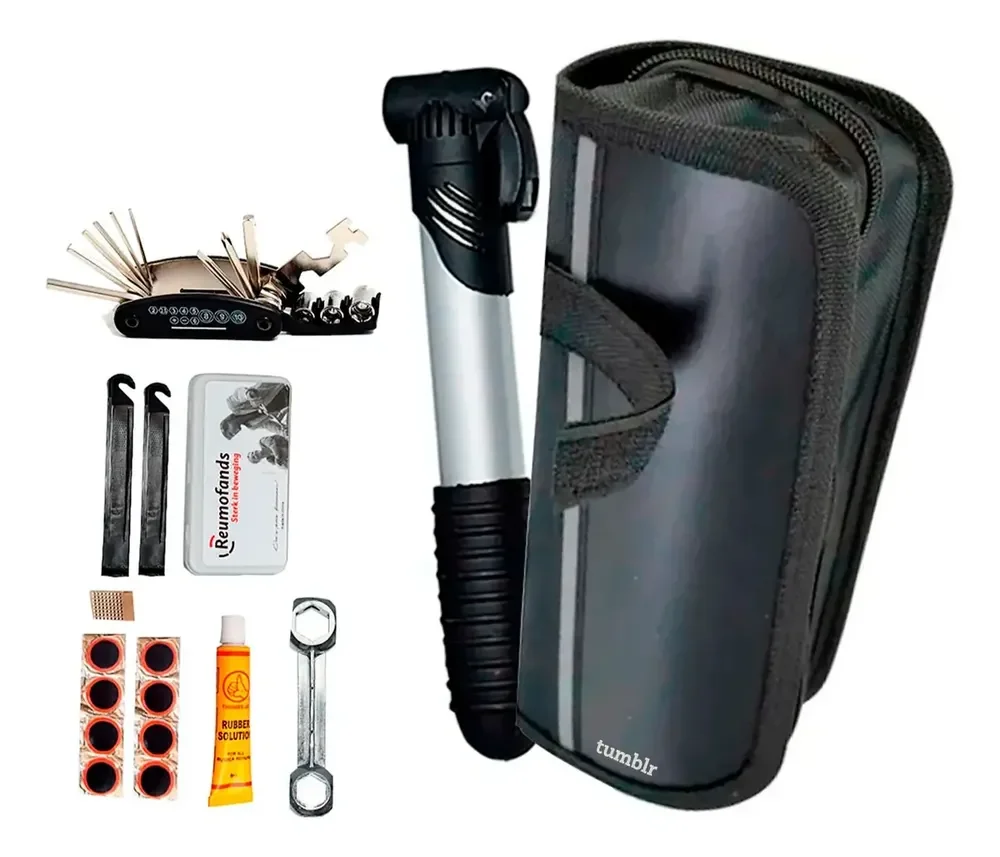 Kit Ferramenta Bicicleta Bolsa Chaves Bike Remendo Reparo Tumblr BK-0087