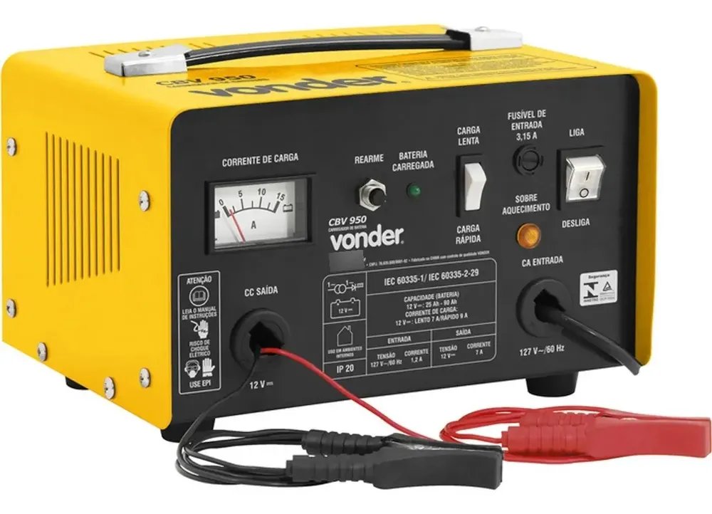 Carregador Portátil De Bateria Cbv 950 220v - Vonder
