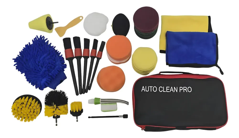 Kit Limpeza Automotiva Luva Microfibra Lavagem 35