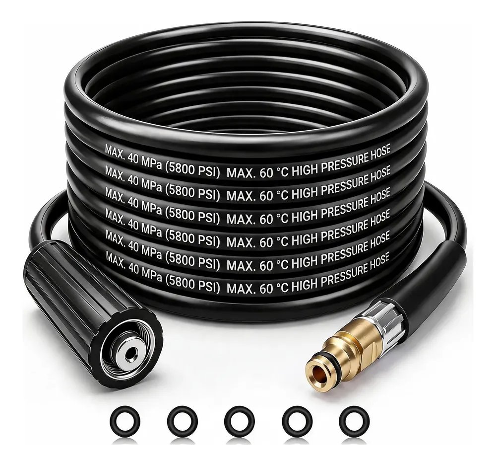 Mangueira Lavadora Alta Pressão 10m P/ Karcher K2 A K7 Preta Preto
