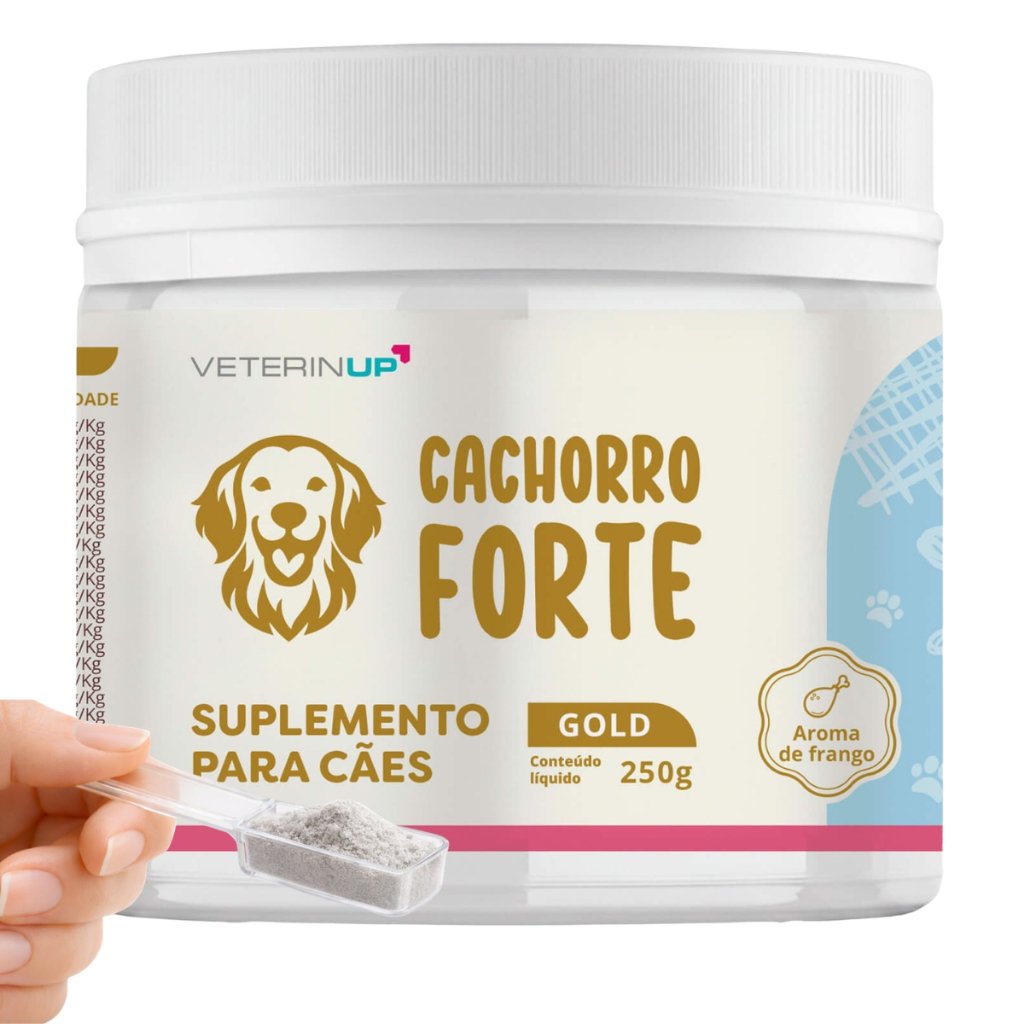 Suplemento Cachorro Forte Gold 250g Suplemento para Cães com Ômega 3, Glucosamina, Condroitina e Probióticos
