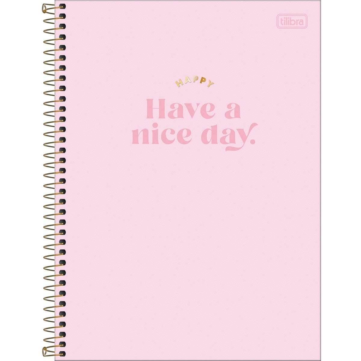 Caderno de 01 Matéria Capa Dura 2020 Happy 80 Folhas - Pacote com 4, Tilibra, 30.543-0, Multicolorido