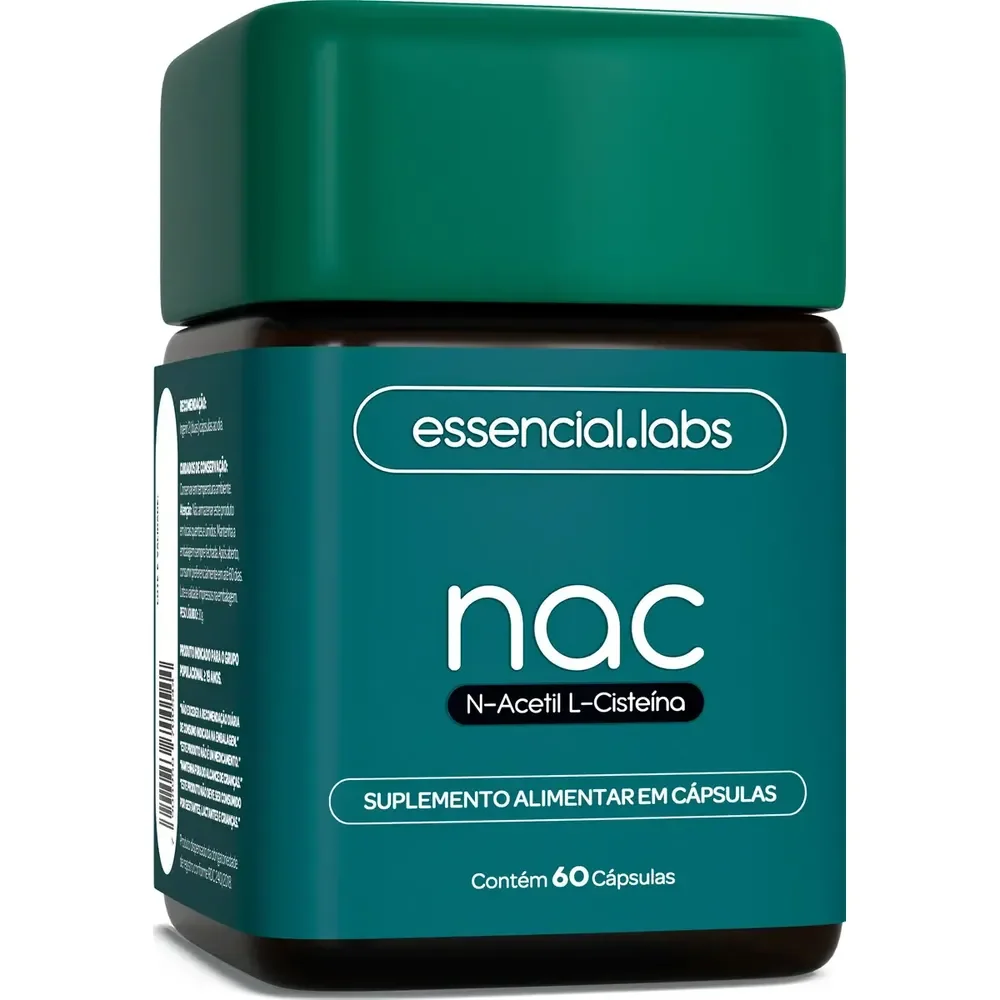 NAC 600mg - N-acetil L-cisteína - 60 cápsulas sem sabor Mercado Livre