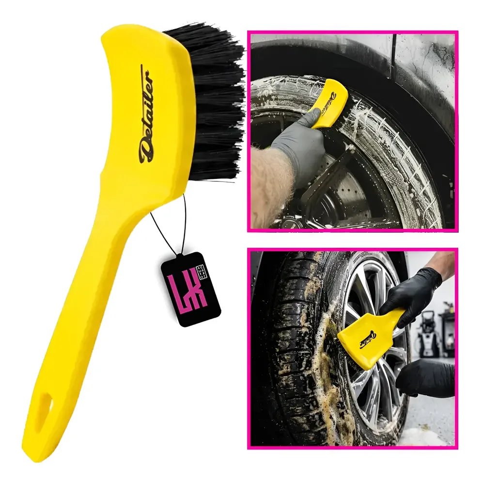 Escova Limpa Pneu Borracha Cerdas Duras Resistente Detailer