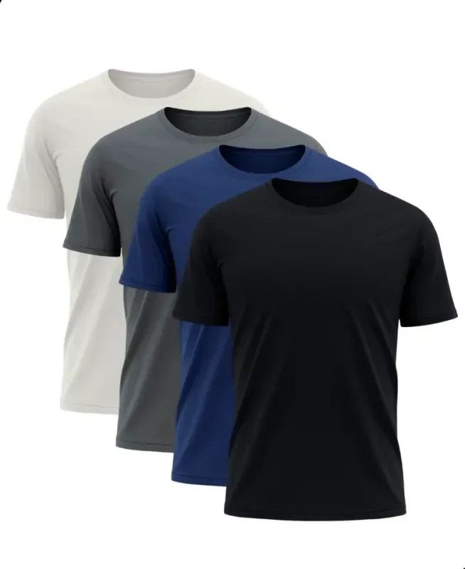 Kit 4 Camisetas Básicas  Dry Tech Variado 2 P