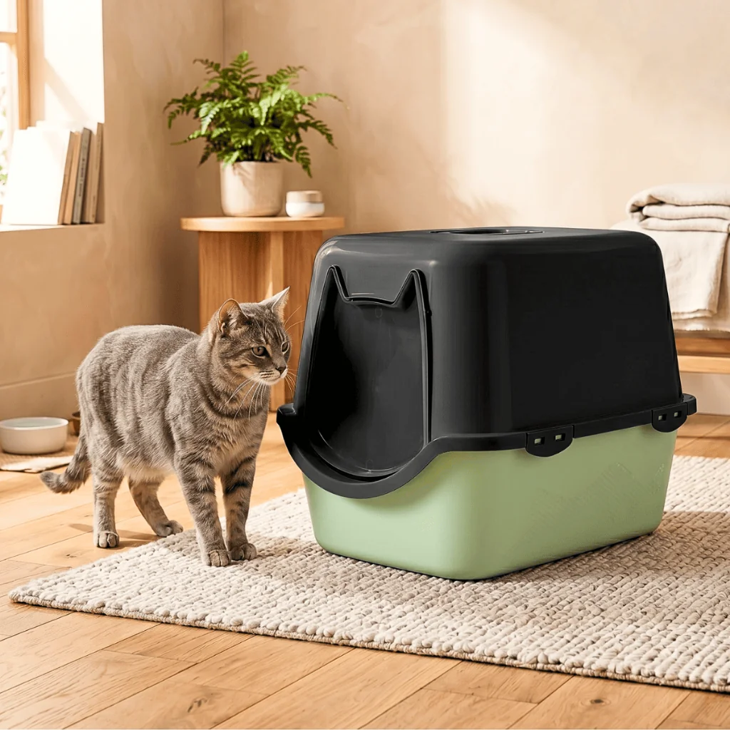 Caixa Areia Fechada Banheiro Toalete Sanitário Gato Antiodor