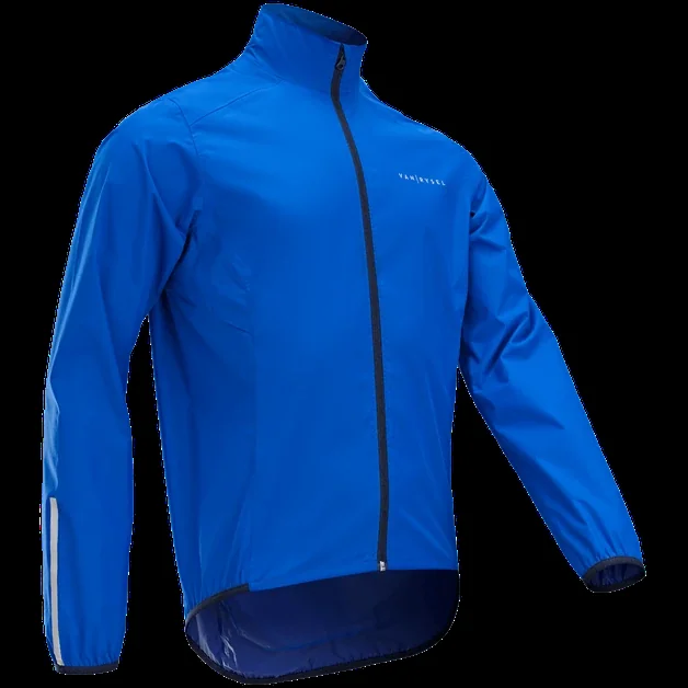Jaqueta Masculina de Ciclismo Impermeável Van Rysel Azul