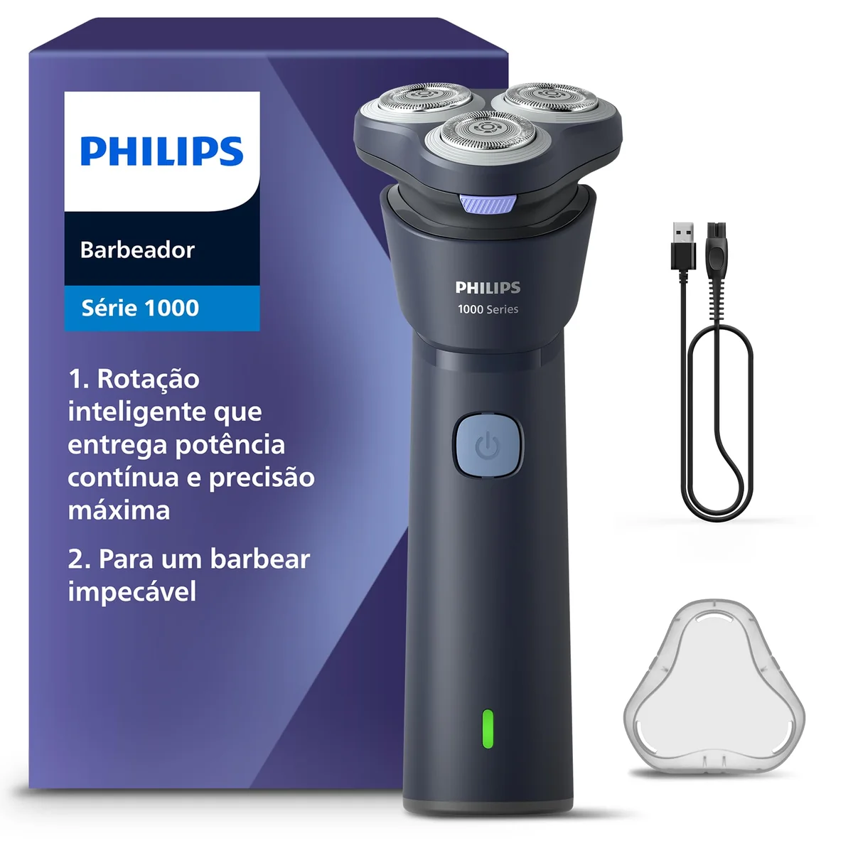 Philips Barbeador Elétrico Shaver Série 1000 com Cabeças Flutuantes 3D