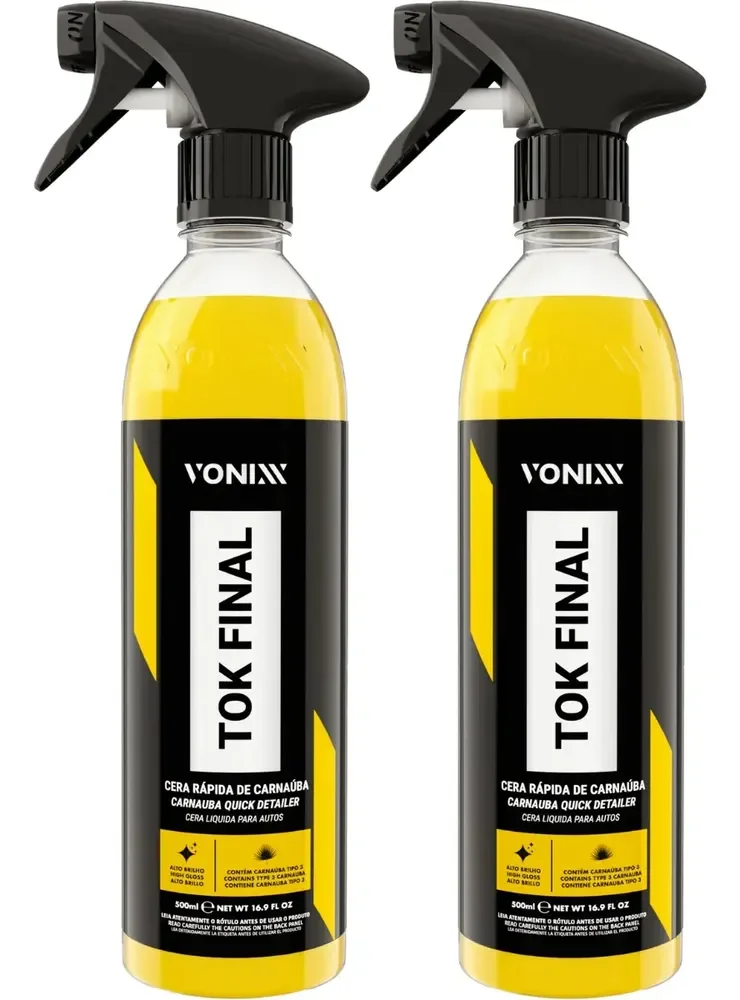 Cera Líquida Automotiva Carnaúba Tok Final Vonixx 500ml