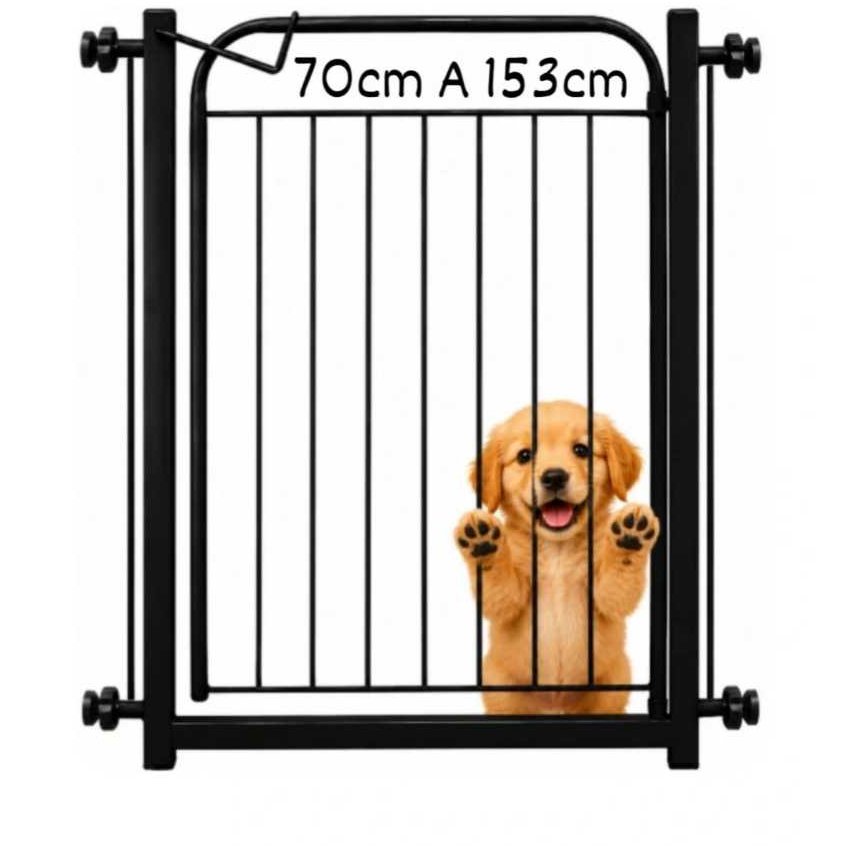 Portão Pet Grade Para Cachorro (70cm A 153cm) Cercado de Proteção