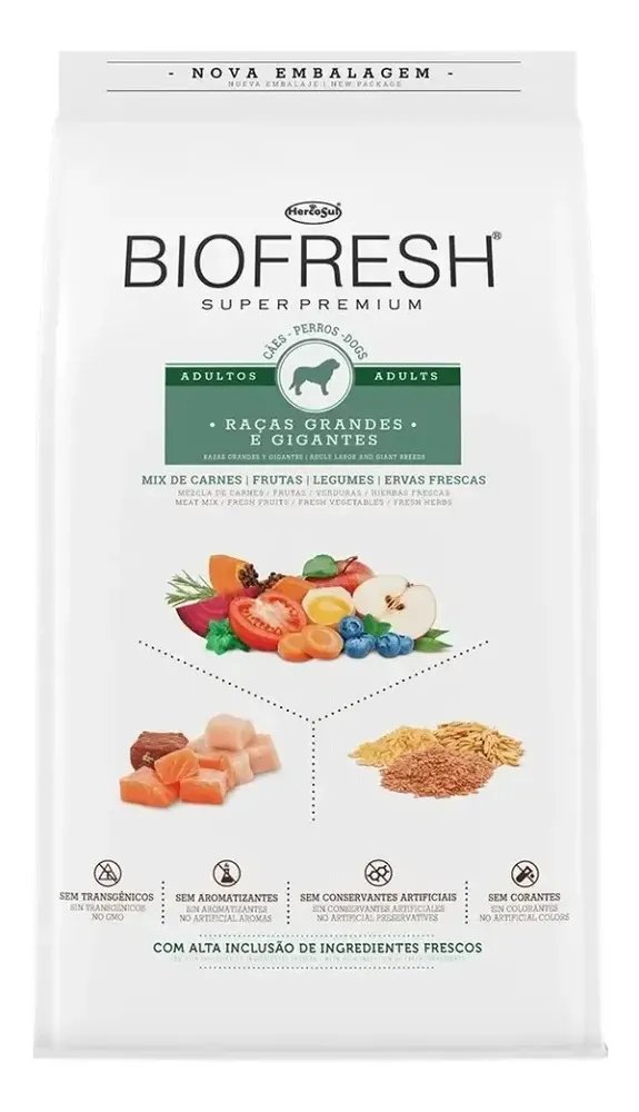 Ração Biofresh Cães Adulto Raças Grandes Gigantes 15kg
