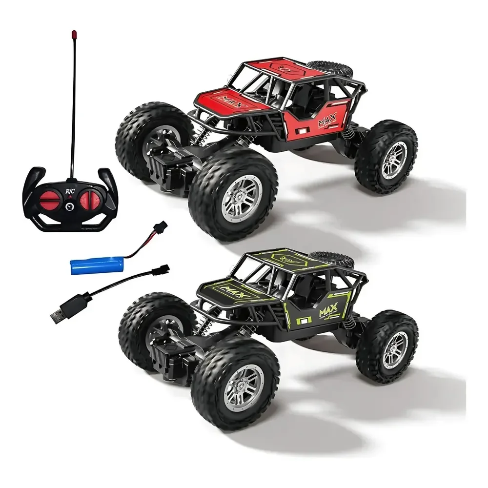 Carrinho Controle Remoto 4x4 Recarregável Colorido 1:18 Offroad