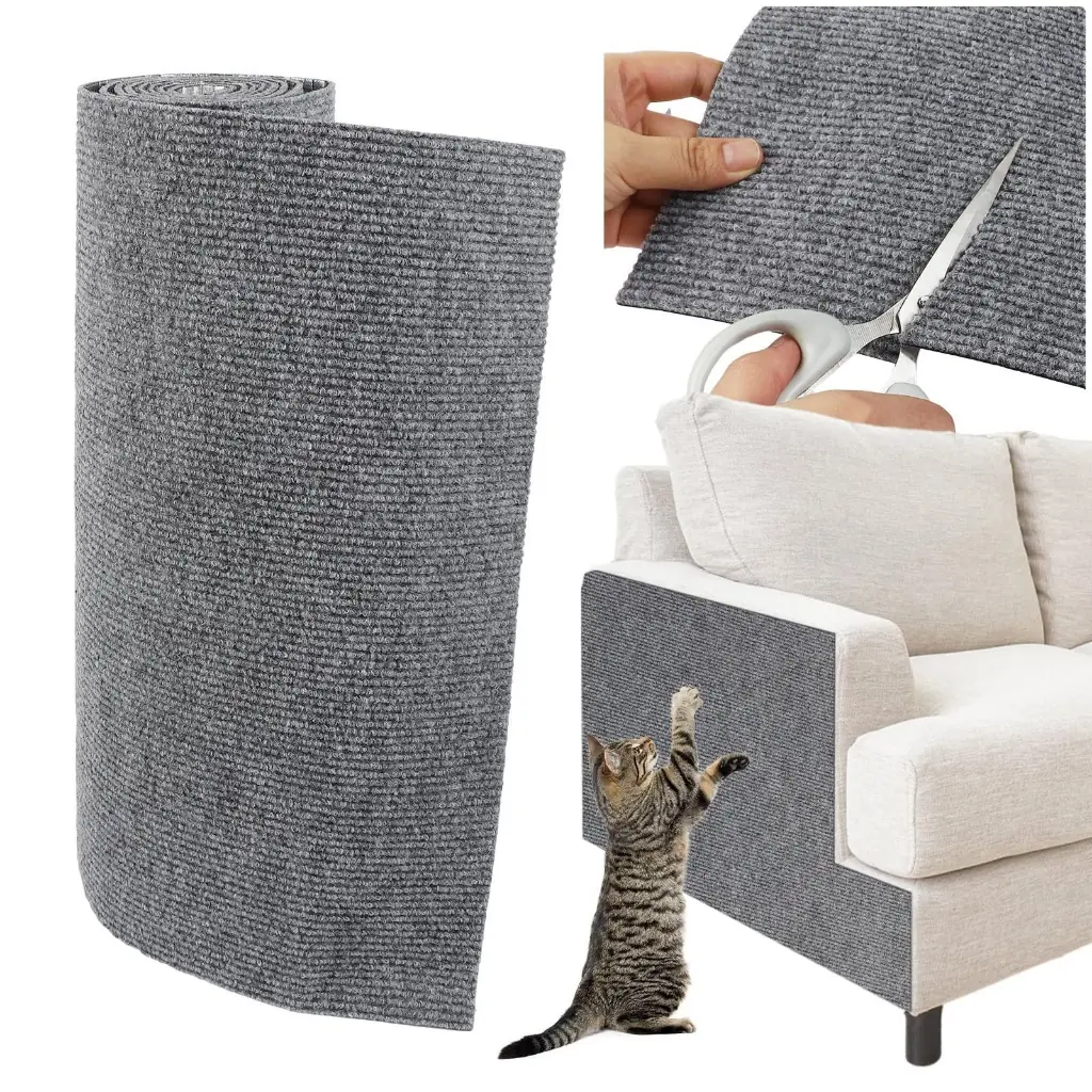 Tapete Arranhador Autoadesivo p/ Gatos | DIY | Protetor de Sofá e Parede | Resistente | Gruda Fácil