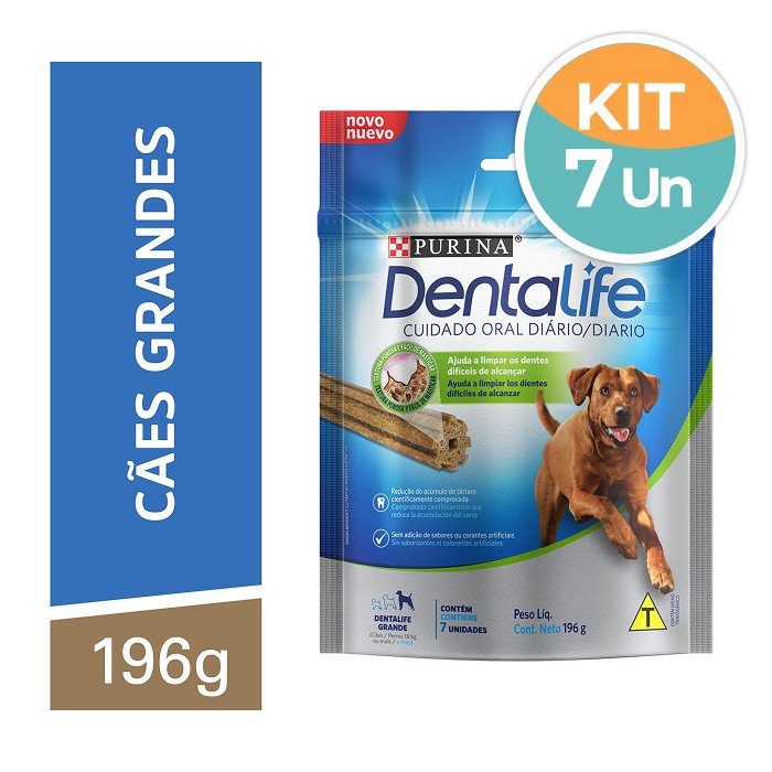 Dentalife Cães Raças Grandes Purina Caixa com 7un 196g