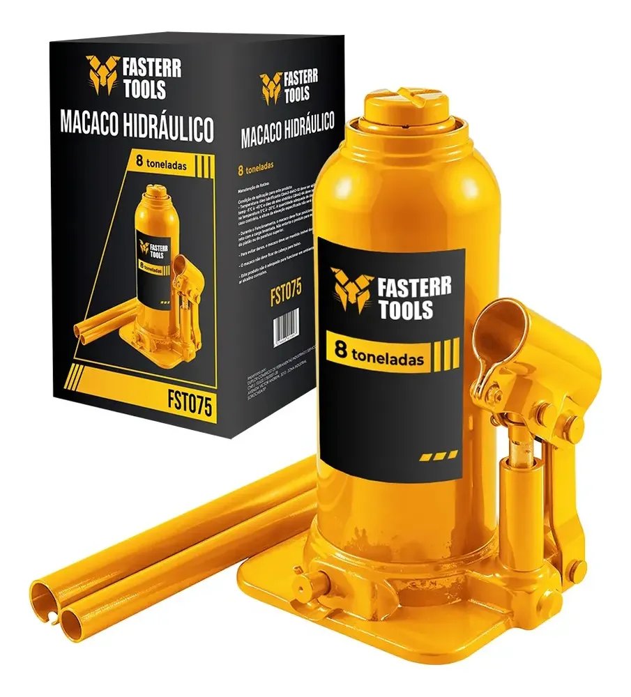 Macaco Hidráulico Tipo Garrafa 8 Toneladas Fasterr Tools