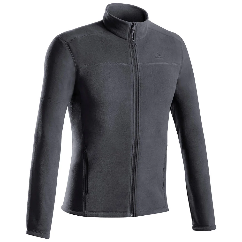 Blusa Fleece Masculina de Trilha Térmica MH100 Quechua Preta