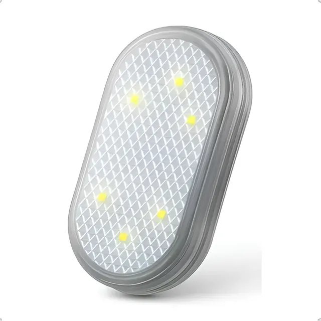 Kit 2 Lâmpada Led Branca Toque Adesivo Velcro Interior Carro