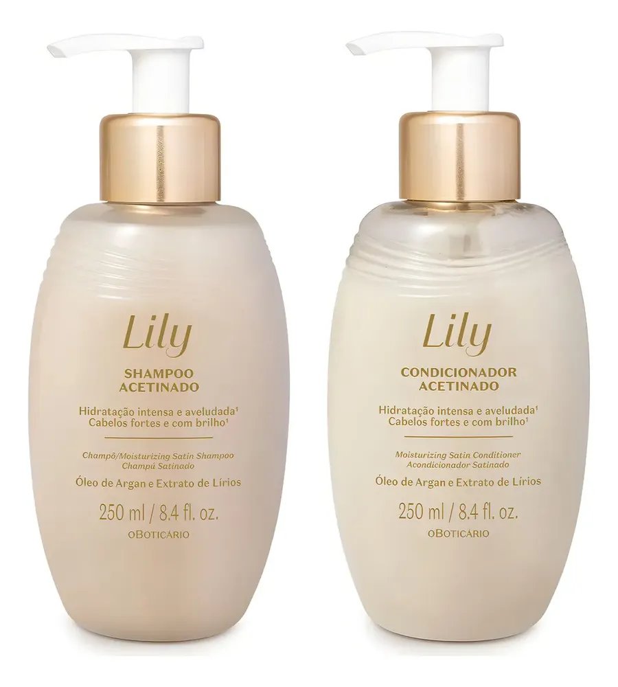 Kit Shampoo e Condicionador Lily para Hidratação de Cabelos