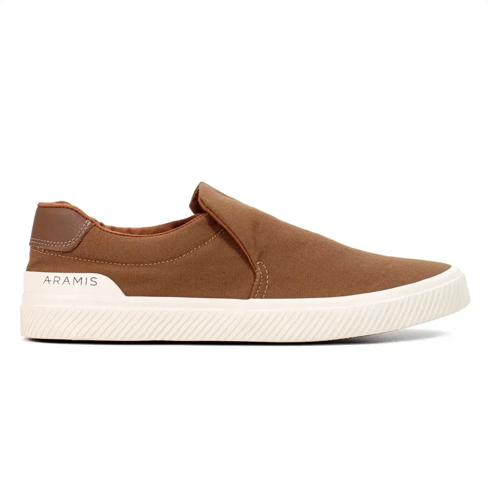 Tênis Masculino Casual Aramis Daily Slip Confortável Moderno Marrom Caramelo 40 Br