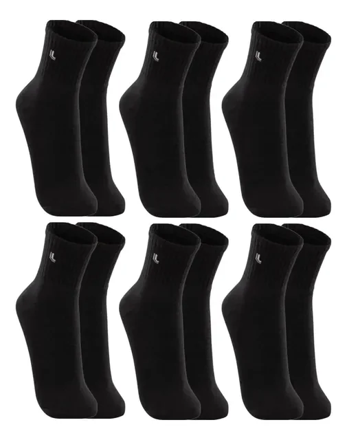 6 Pares Meias Lupo Sport Cano Médio Alto Academia Original