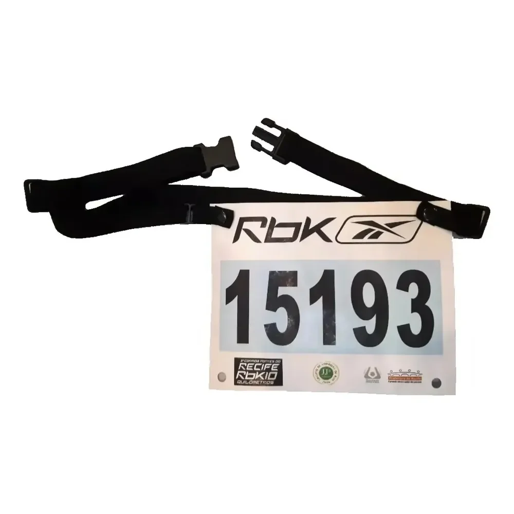 Porta Número Elástico De Cintura Corrida Ciclismo Caminhada Preto Unico Ajustável