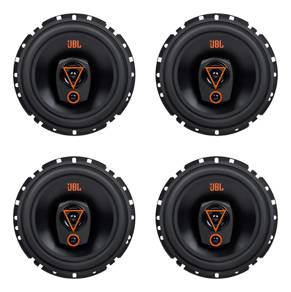 Kit 4 Falantes 6 Polegadas Jbl 6trms80 Triaxial 320w 4 Ohms Preto