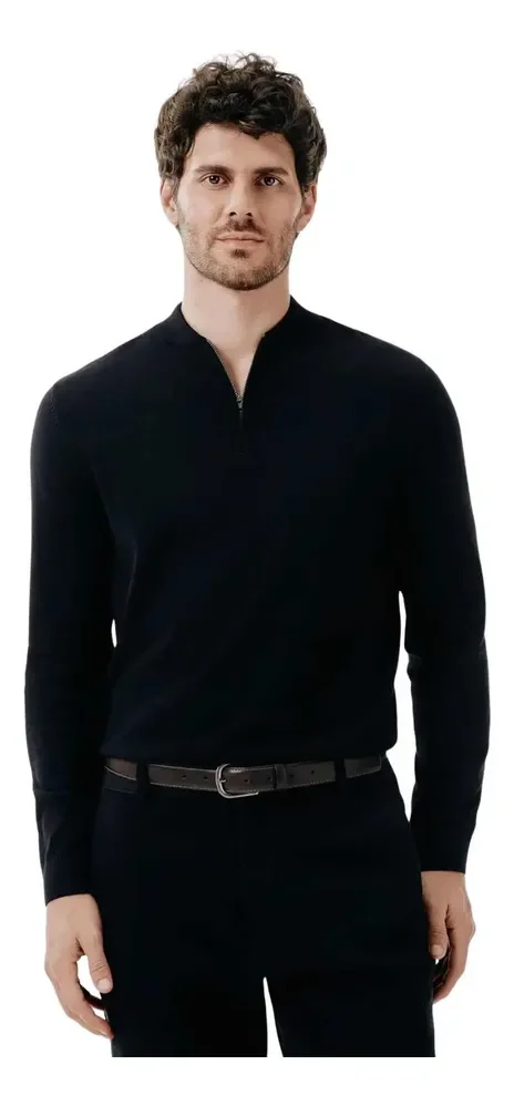 Blusa Hering Suéter Em Tricô Regular Masculina Modelo Kgfe Preto M
