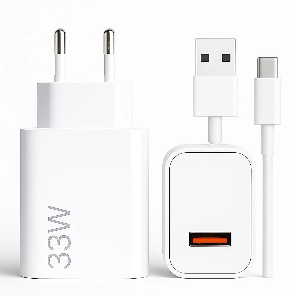 Carregador Turbo Tipo C 33W Com Carregamento Rápido Com Cabo Tipo C Compatível Com Todos Os Dispositivos USB-C, Compativel Com IPhone 15/16, Compativel Com ANdroid, Tablet, SmartWatch