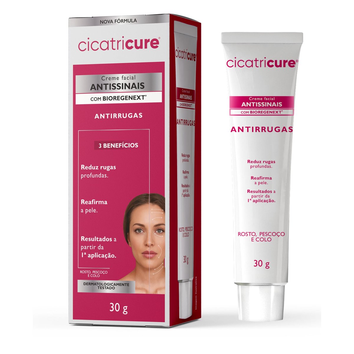 Cicatricure Creme Facial Antissinais com Peptídeos e Ácido Hialurônico 30g