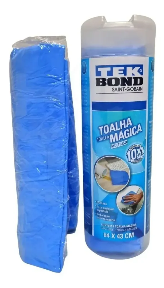 Toalha Mágica Multiuso Tekbond Superabsorvente Microfibra 64x43cm