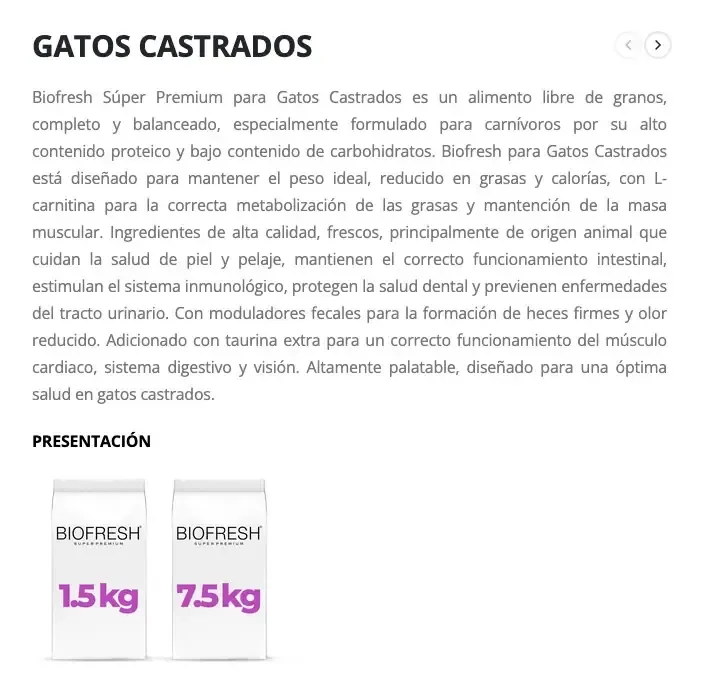 Ração Para Gatos Adulto Castrado Sabor Salmão 7,5kg Biofresh