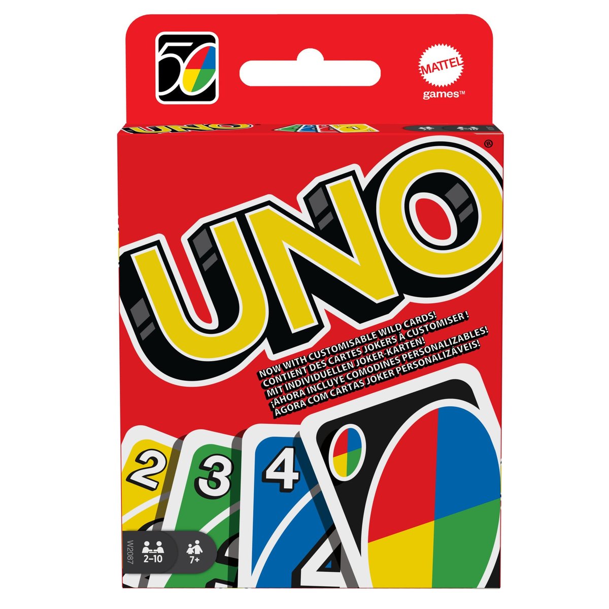 Kit de Cartas UNO Clássico Mattel com 108 7 Anos ou Mai, Multicolorido