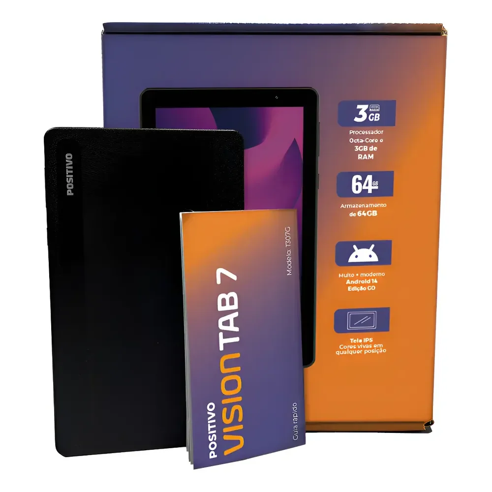 Tablet Positivo Vision Tab 7 Octa Core Wi-fi 64gb 3gb 7 Preto