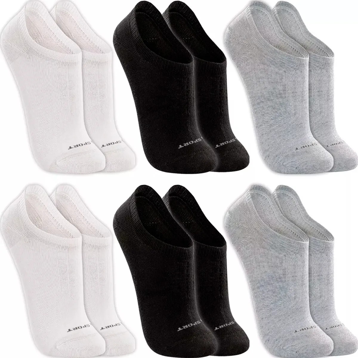 Kit 6 Pares Meias Lupo Sapatilha Invisível Soquete Original